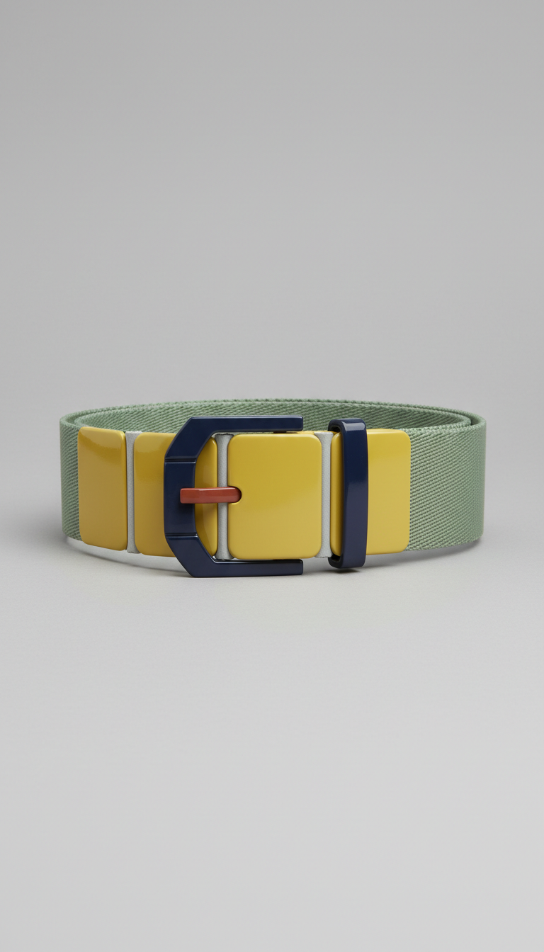 Goldenrod Enamel Statement Belt